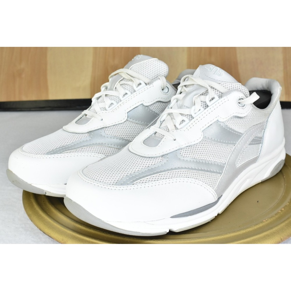 SAS Tour Women Shoes Size 11 Mesh White/Silver Comfort Leather Walking Sneakers